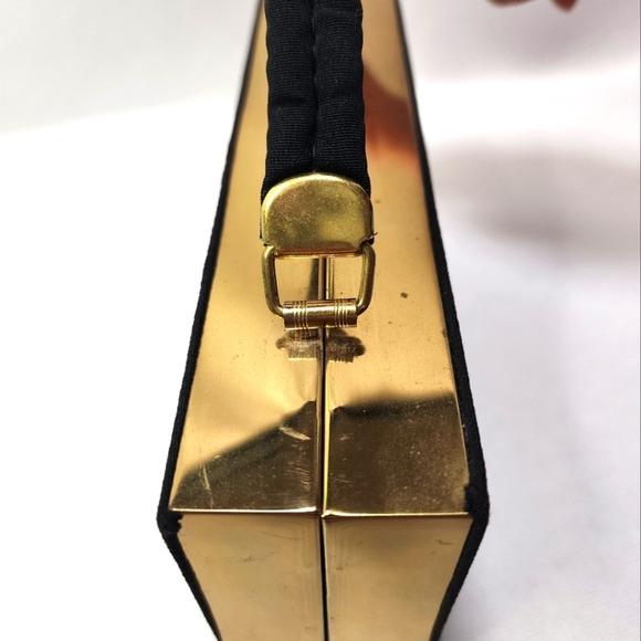 Vintage Nan Tribble Black Cloth Kiss Lock Bag - Picture 8 of 16